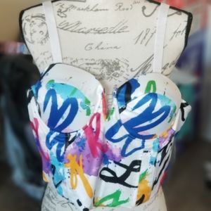 LOVE X DESIGN BUSTIER WITH BACK ZIPPER 1X
